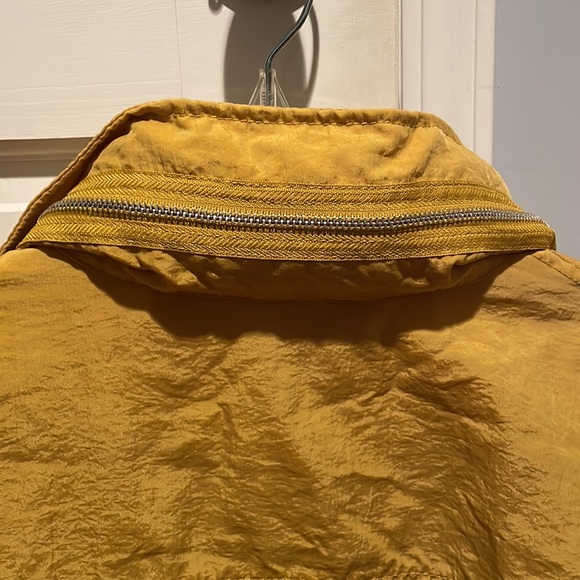 Mustard Colored Cinched Waist Rain Coat - Picture 8 of 11